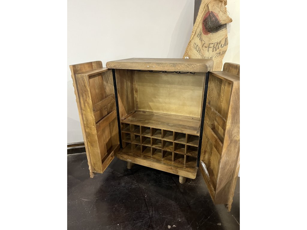 Carved Door Bar Cabinet